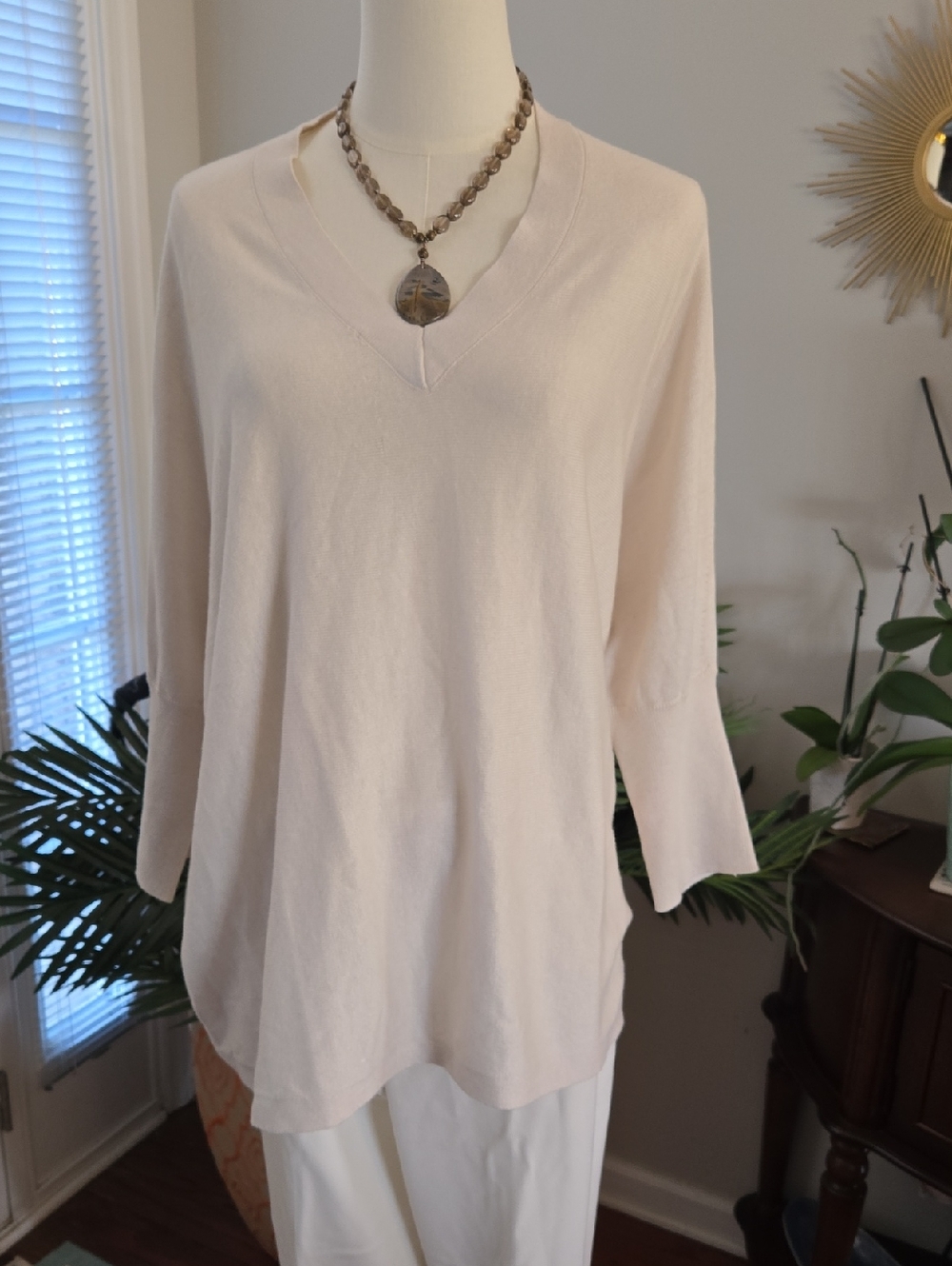 J. Jill Soft Cream V-Neck Tunic